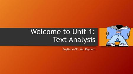 Welcome to Unit 1: Text Analysis