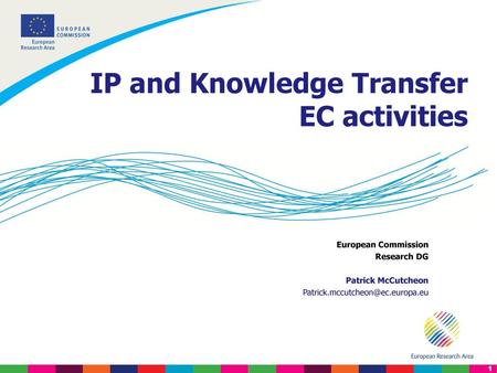 IP and Knowledge Transfer EC activities