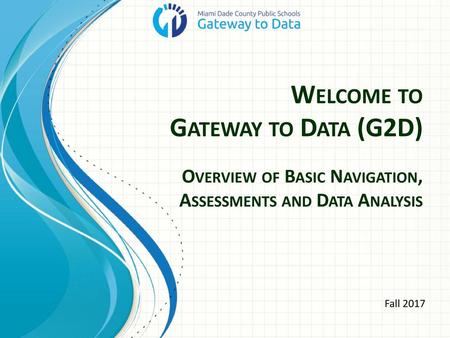 Welcome to Gateway to Data (G2D)
