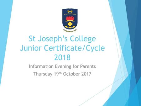 St Joseph’s College Junior Certificate/Cycle 2018