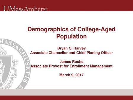 Demographics of College-Aged Population Bryan C