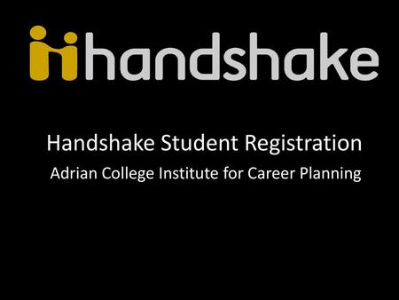 Handshake Student Registration