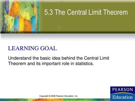 5.3 The Central Limit Theorem