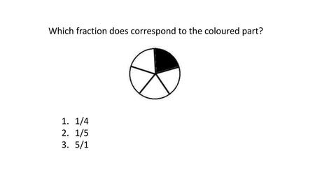Which fraction does correspond to the coloured part?