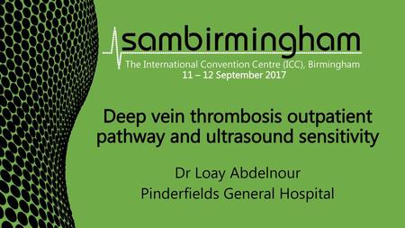 Deep vein thrombosis outpatient pathway and ultrasound sensitivity