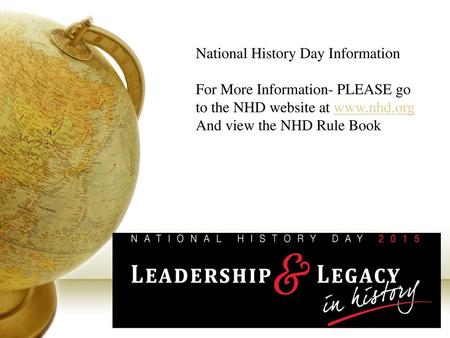 National History Day Information