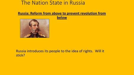 The Nation State in Russia