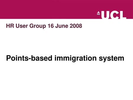 Points-based immigration system