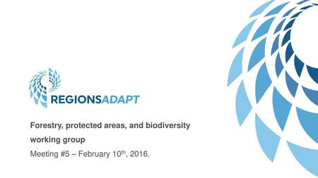 Forestry, protected areas, and biodiversity working group