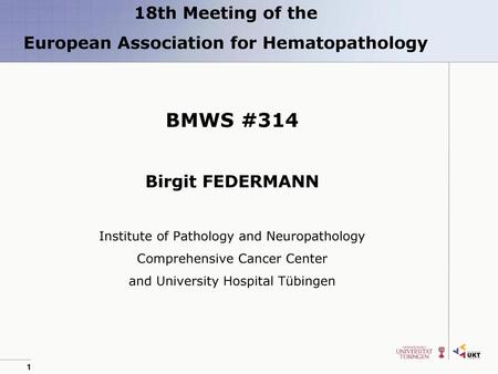 18th Meeting of the European Association for Hematopathology