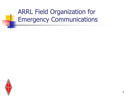ARRL Field Organization for Emergency Communications