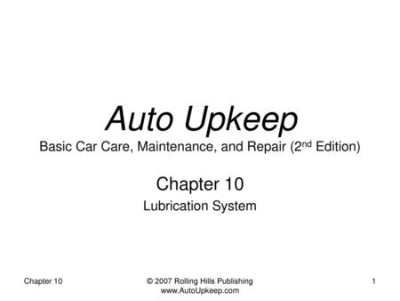Auto Upkeep Basic Car Care, Maintenance, and Repair (2nd Edition)