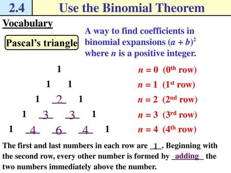 Use the Binomial Theorem