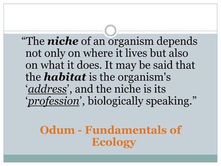 Odum - Fundamentals of Ecology