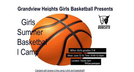 Grandview Heights Girls Basketball Presents