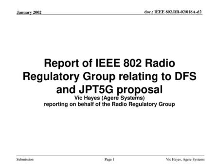 January 2002 doc.: IEEE 802.RR-02/018A-d2