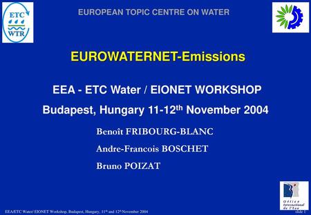 EUROWATERNET-Emissions