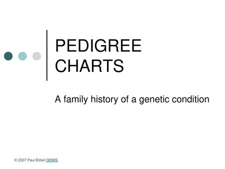 A family history of a genetic condition
