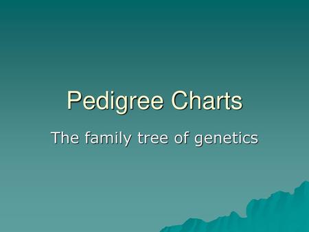 The family tree of genetics