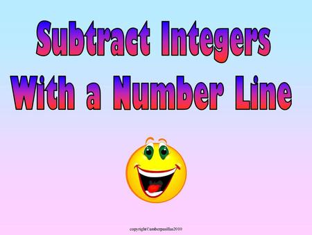 Subtract Integers With a Number Line.