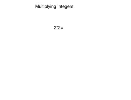 Multiplying Integers 2*2=.
