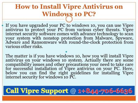 How to Install Vipre Antivirus on Windows 10 PC? 
