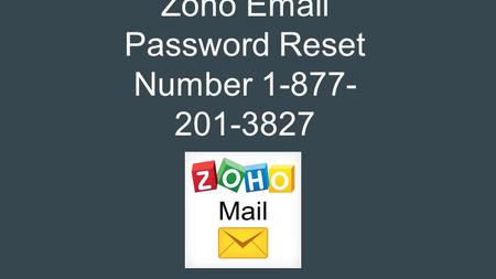 Zoho  Password Reset Number