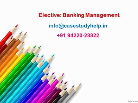 Elective: Banking Management