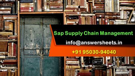 This presentation uses a free template provided by FPPT.com  Sap Supply Chain Management