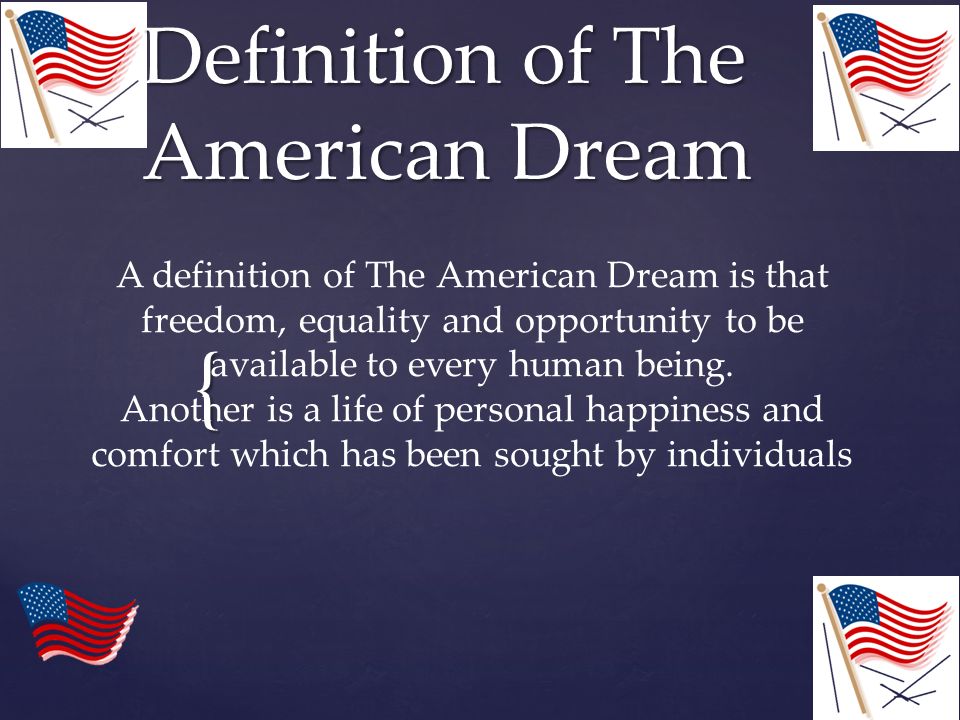 Meaning Of The American Dream In The United States