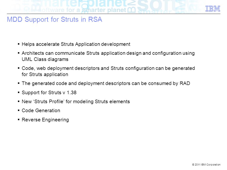 struts support rational application developer