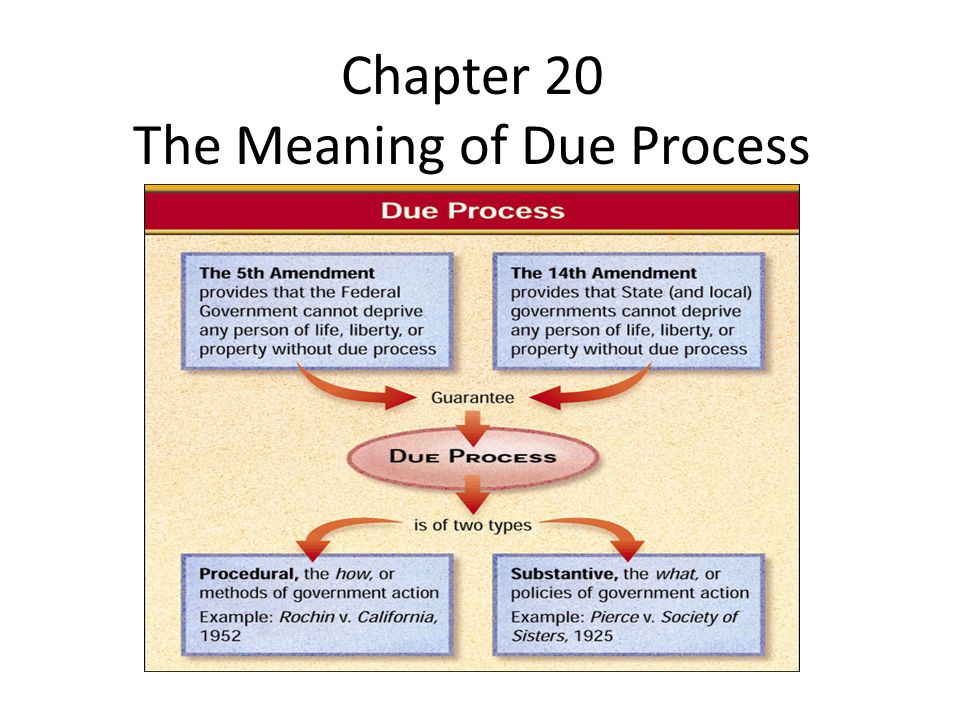Chapter 20 The Meaning of Due Process - ppt video online download