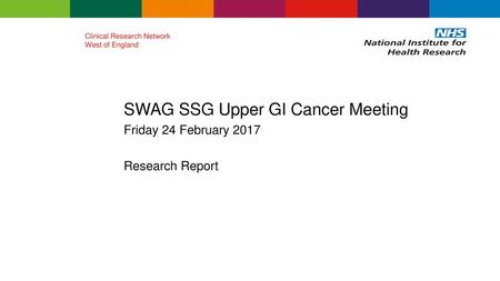 SWAG SSG Upper GI Cancer Meeting