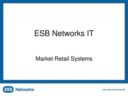 ESB Networks IT Market Retail Systems.