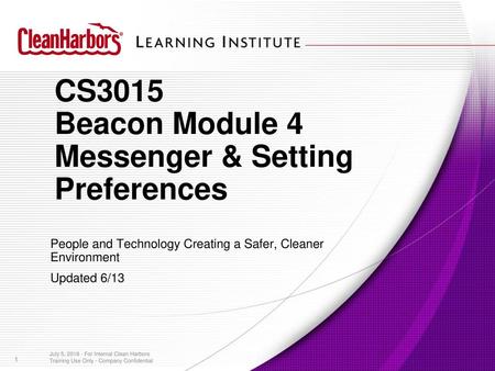 CS3015 Beacon Module 4 Messenger & Setting Preferences