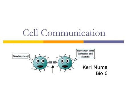 Cell Communication Keri Muma Bio 6.