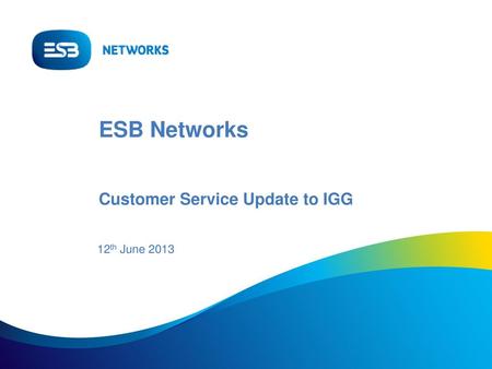 Customer Service Update to IGG