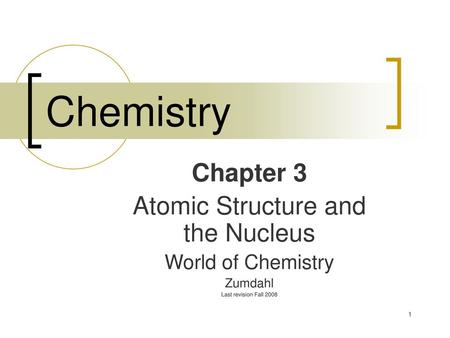 Atomic Structure and the Nucleus