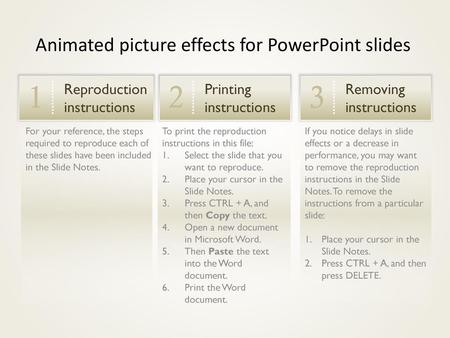 Animated picture effects for PowerPoint slides