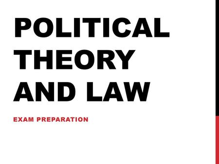 Political theory and law