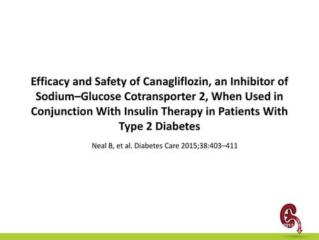 Neal B, et al. Diabetes Care 2015;38:403–411