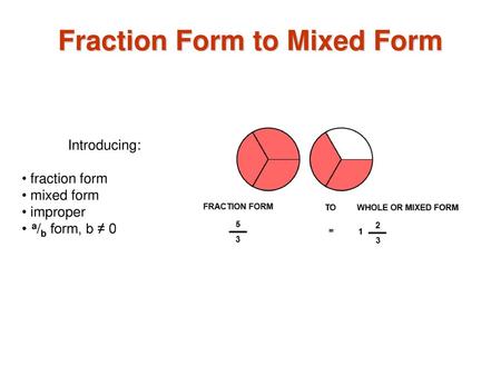 Fraction Form to Mixed Form