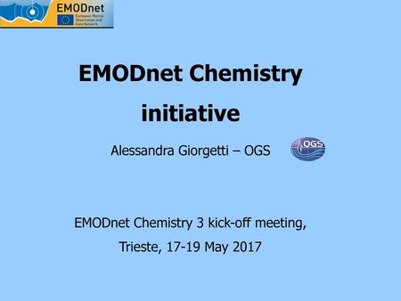 EMODnet Chemistry initiative