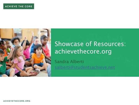 Showcase of Resources: achievethecore.org