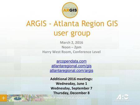 ARGIS - Atlanta Region GIS user group