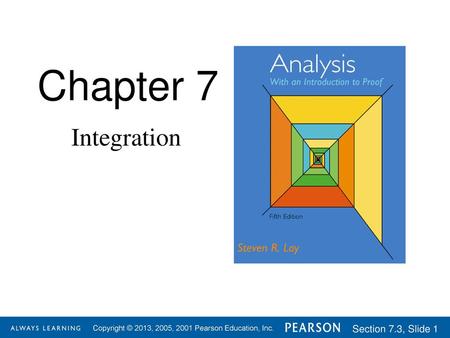 Chapter 7 Integration.