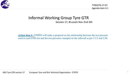 Informal Working Group Tyre GTR