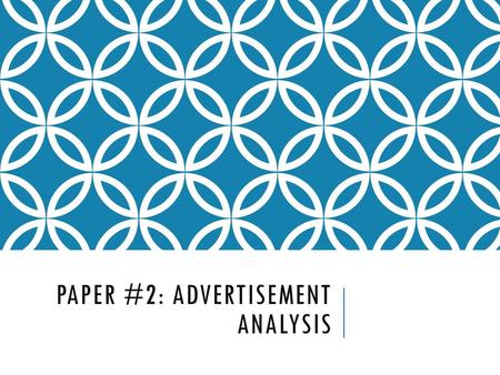 Paper #2: Advertisement Analysis