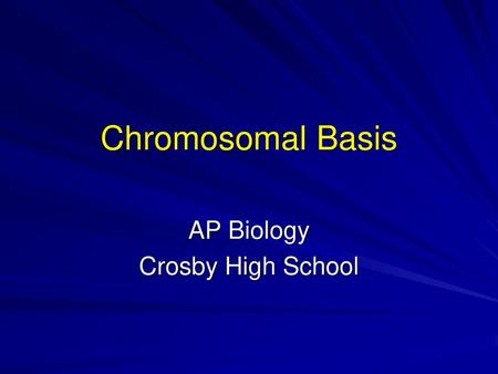 AP Biology Crosby High School