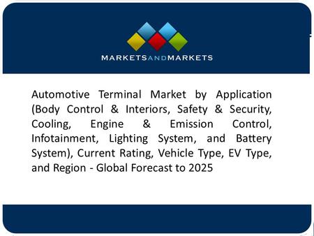 Automotive Terminal Market by Application (Body Control & Interiors, Safety & Security, Cooling, Engine & Emission Control, Infotainment,